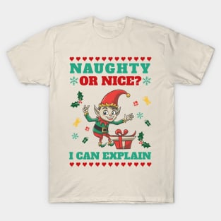 Naughty or nice? I can explain mr Elf T-Shirt